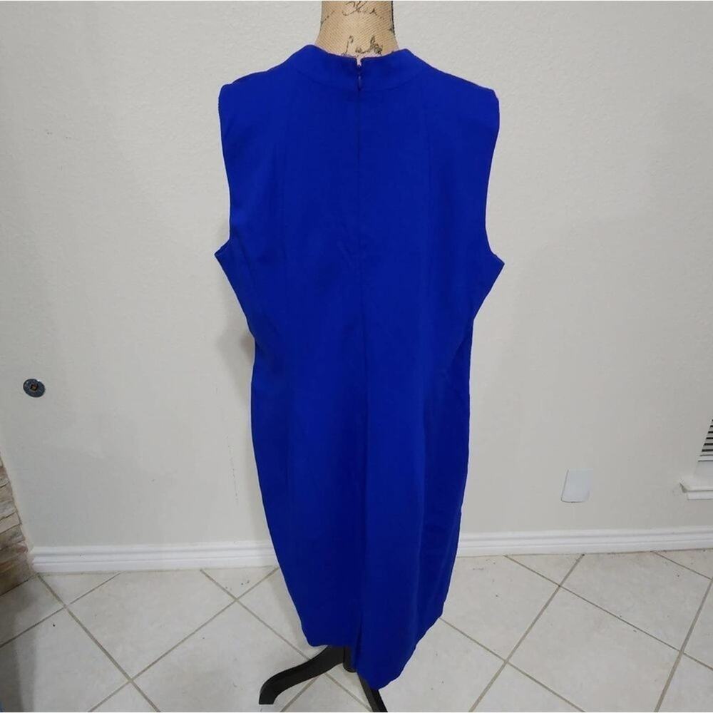 TALBOTS sleeveless midi blue sheath dress plus size 20 - Picture 3 of 5